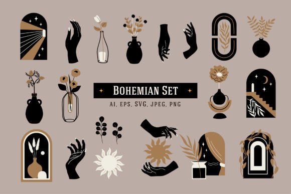 20 Bohemian Illustrations: Graphics for Brands