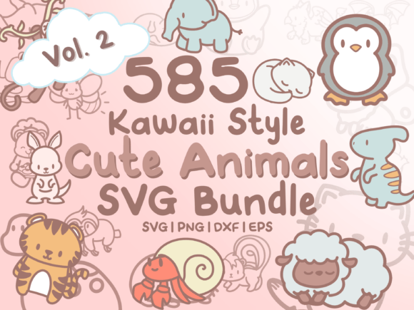 585 Kawaii Animals SVG Illustrations Review