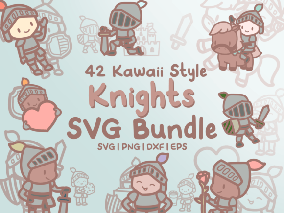 Cute Knights SVG Illustrations & Graphics