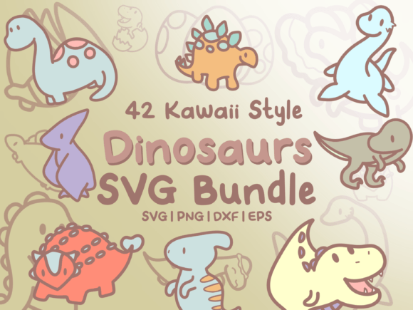 Dinosaur SVG Illustrations: Graphics & Branding