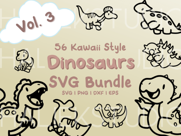 Dinosaurs Vol. 3: Cute Graphics & Illustrations