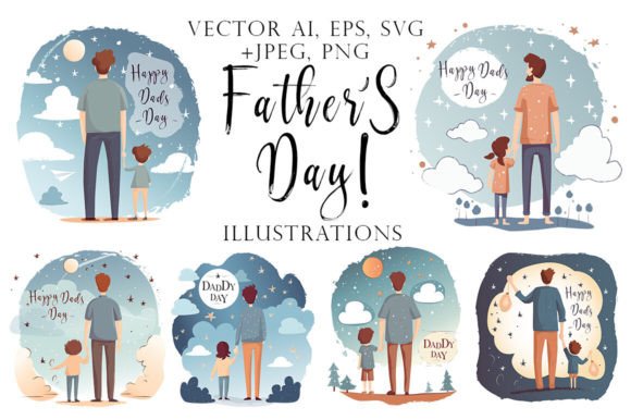 Father Day Vector Illustrations Graphics Review