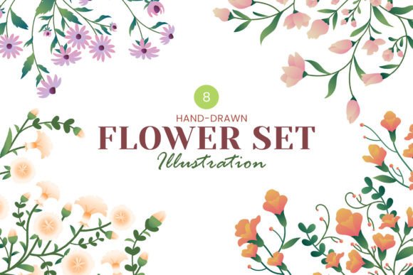 Flower Set - Illustration: Graphics for Blogs