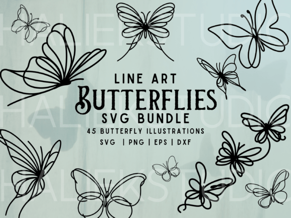 Line Art Butterfly SVG Illustrations Review