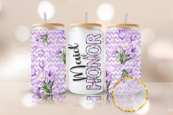 Maid of Honor Glitter Libbey Glass Wrap Graphics Review