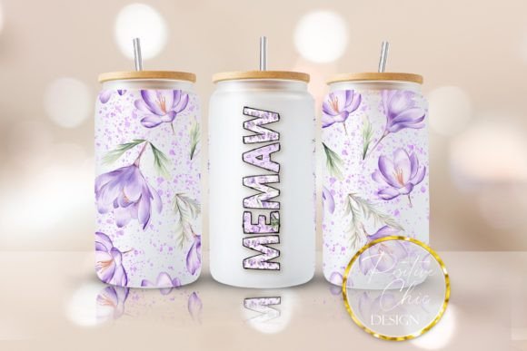 Mothers Day Memaw Libbey Glass Wrap PNG Review