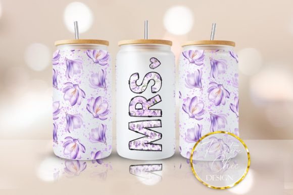 Mrs Libbey Glass Can Wrap Graphics for Crafts