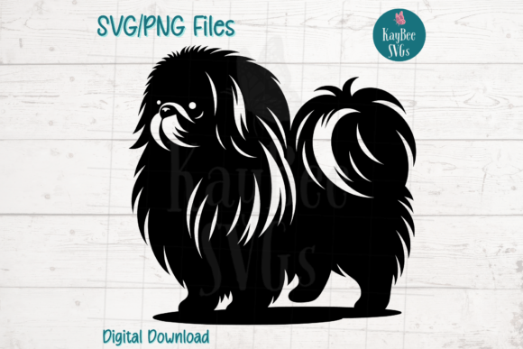 Pekingese Dog Silhouette for Crafts & Graphics