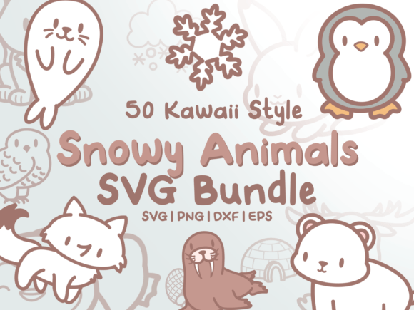 Snowy Animals SVG Illustrations Review