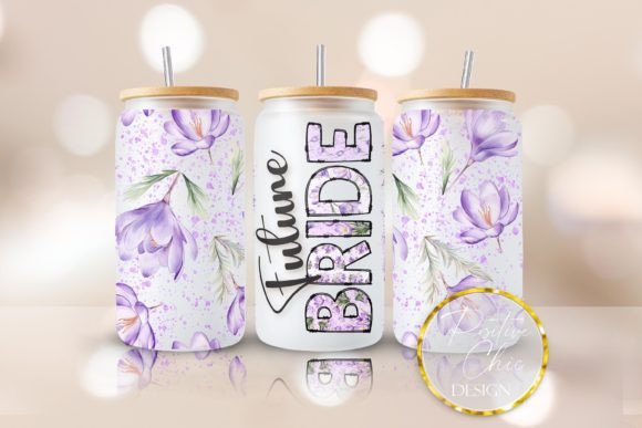 Wedding Future Bride Libbey Cup Wrap PNG Graphics & Crafts